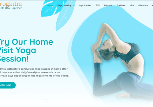 Web Design Package Example: Classic Yoga website