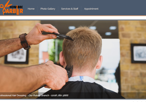 Web Design Package Example: HomeBre Barbers Website Design using Modern Bootstrap & HTML/CSS