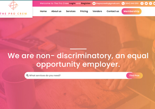 E-Commerce Development Package Example: The Pro Crew