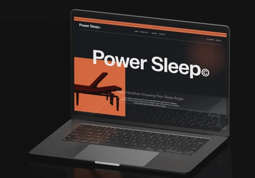 Logo Package Example: Power Sleep E-Commerce Branding & Website