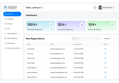 Web Development Package Example: Global Top Talent - Web & Mobile App Development