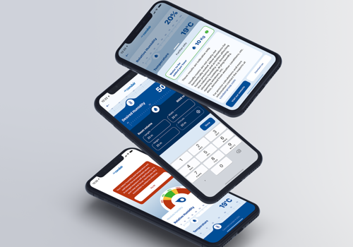 UX/UI Design Package Example: Humidity checker for Condair