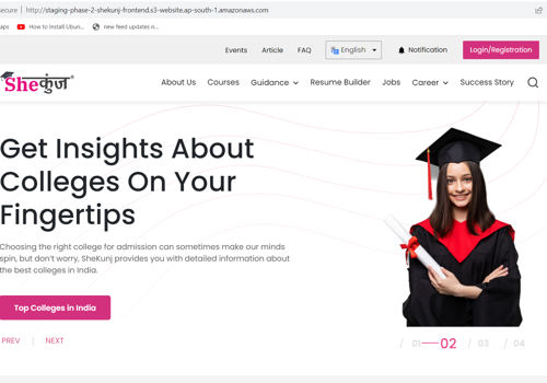 Web Design Package Example: SHEKUNJ-Website Development