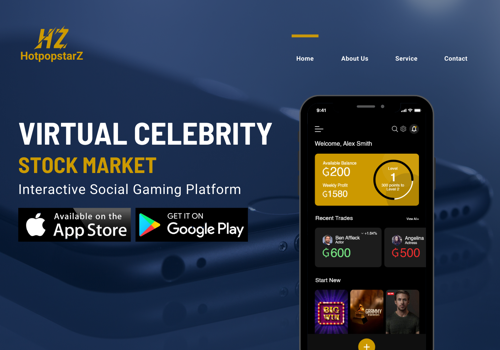 Mobile App Development Package Example: HotpopstarZ - Virtual Celebrity Stock Market