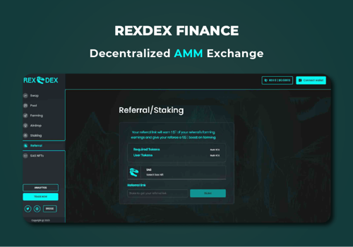 Blockchain Package Example: RexDex Finance - Decentralized AMM Exchange