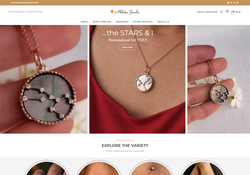 E-Commerce Development Package Example: Abhika Jewels (Shopify Website Development)