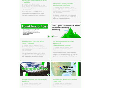 Content Writing Services Package Example: Trekking and Hiking Blog Writing