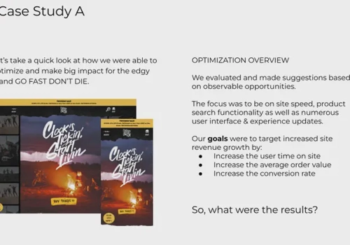 E-Commerce Development Package Example: Shopify CRO with Go Fast Don't Die