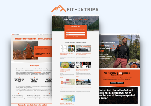 Web Design Package Example: Fit for Trips