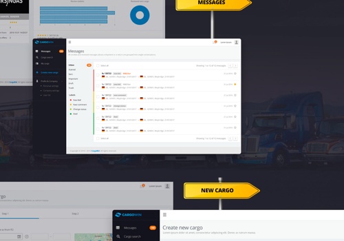 Web Design Package Example: Cargo Freight b2b marketplace / Bidding platform