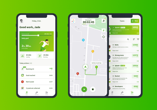 Mobile App Development Package Example: LEOSTEP GAMIFIED FITNESS APP