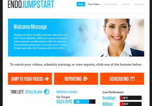 Web Development Package Example: Endo Jumpstart Video Training