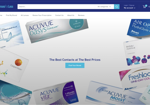 Web Design Package Example: Lenses For Less
