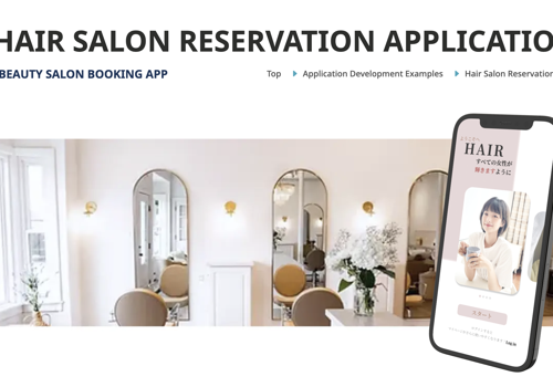 Custom Software Development Package Example: Hair Salon Reservation Application