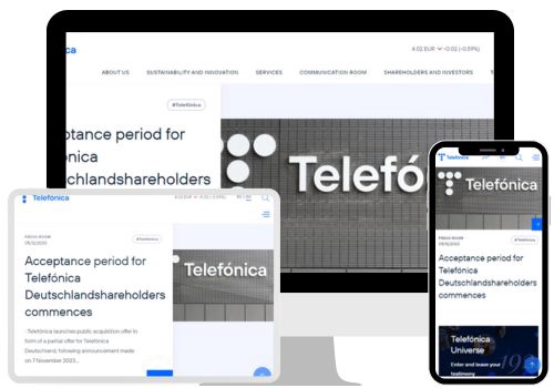 Web Development Package Example: Telefonica - WordPress Website Development