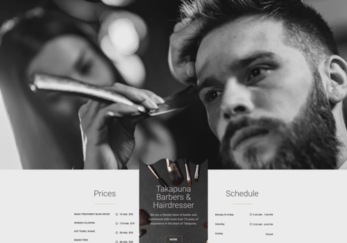 UX/UI Design Package Example: Barber Shop Web Design