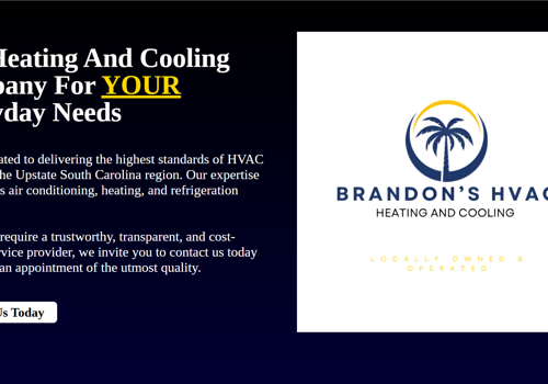Web Design Package Example: Brandon's HVAC Website