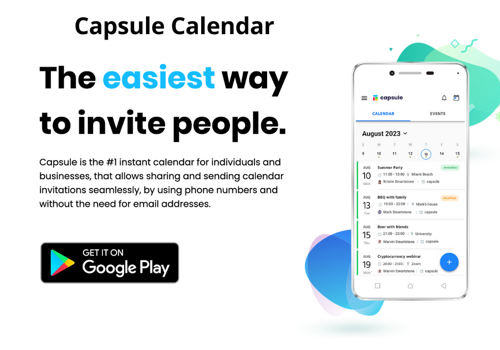 Mobile App Development Package Example: Capsule Calendar