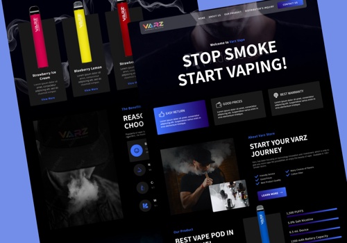 Web Design Package Example: Varz Vape