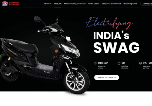 Web Design Package Example: Okinawa Scooters Website Design