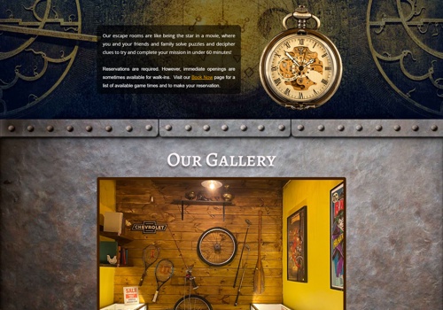 Web Design Package Example: Online Booking Website for Escape Room Business
