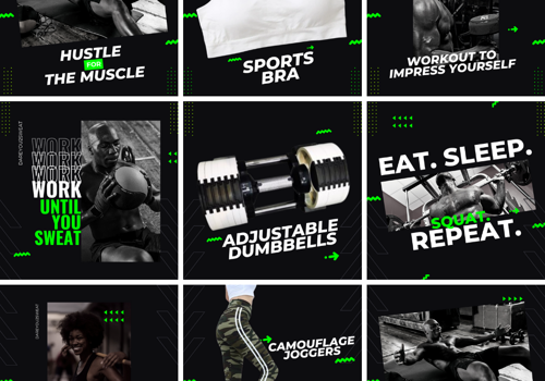 Social Media Marketing Package Example: Content Creation for a Fitness Brand