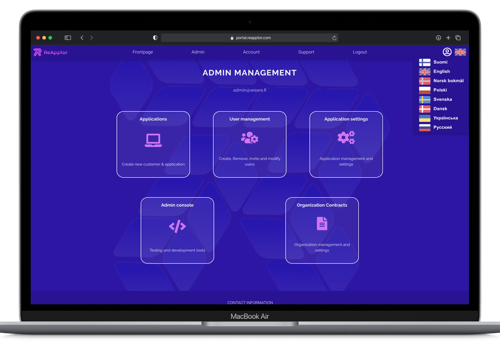 Web Development Package Example: ReApptor Portal
