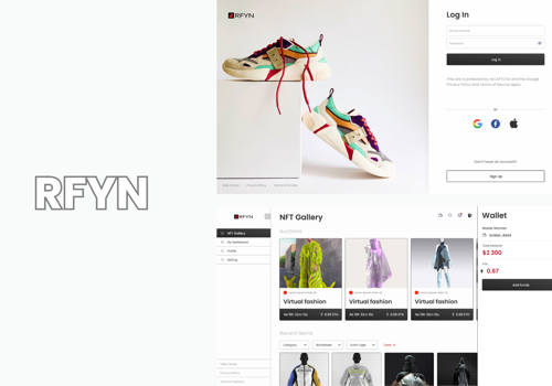 UX/UI Design Package Example: RFYN - Web3 Solution