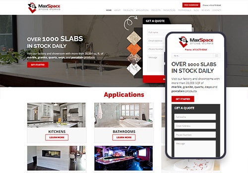 Search Engine Optimization Package Example: Max Space Stone Works