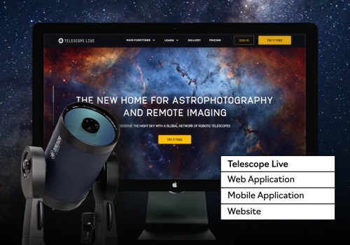 Web Design Package Example: Telescope Live