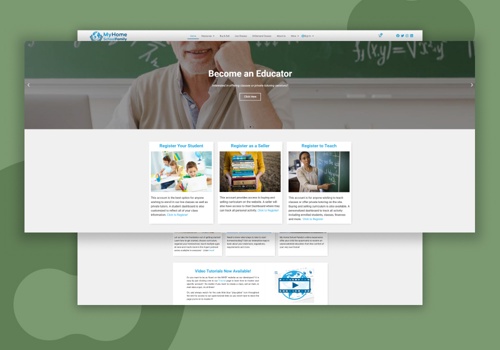 Custom Software Development Package Example: Custom Website Development of MyHomeSchool Site