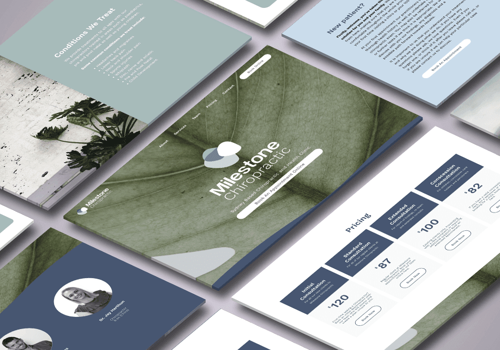 Logo Package Example: Milestone Chiropractic