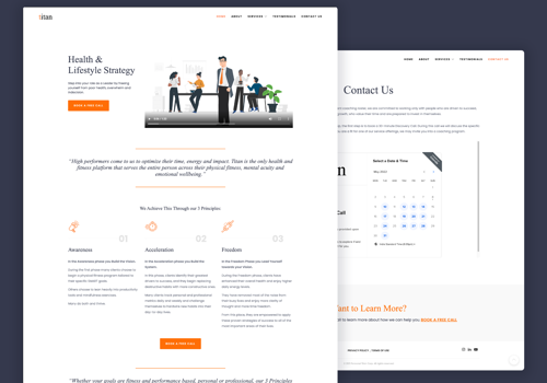 Web Design Package Example: Personal Titan Corp - WordPress Website Design
