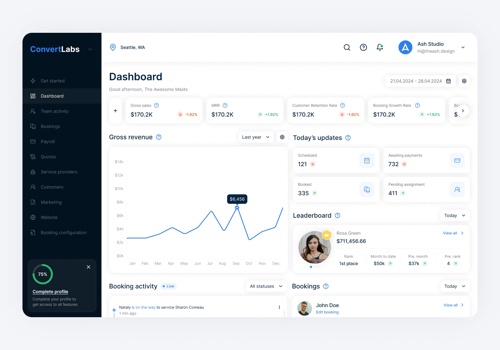 Web Design Package Example: ConvertLabs Service Management Platform Revamp