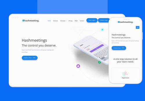 Web Design Package Example: Hashmeeting