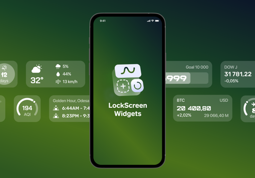 UX/UI Design Package Example: Lock Screen Widgets