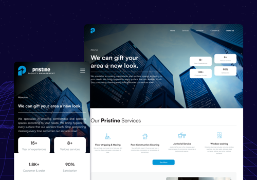 Web Design Package Example: Cleaning Company Website