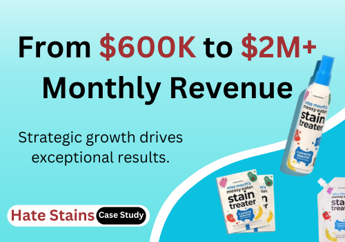 Pay Per Click Package Example: Scaling Laundry Products Brand: From $600K to $2M+