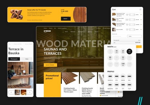Web Design Package Example: Owood - Website development and maintenance