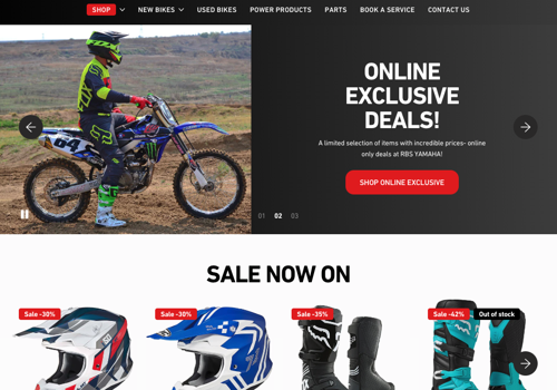 E-Commerce Development Package Example: YAMAHA