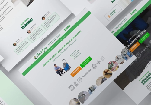 Web Development Package Example: Clean & Green Carpet Cleaning Website Development