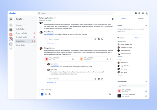 UX/UI Design Package Example: MVP design for Shake
