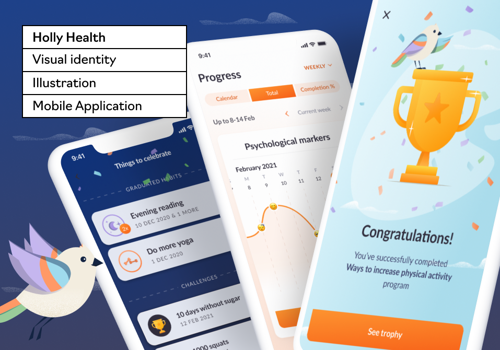UX/UI Design Package Example: Holly Health App