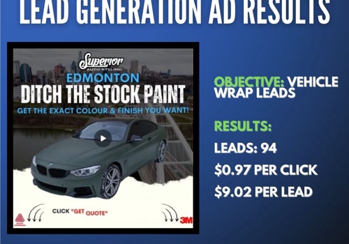 Social Media Marketing Package Example: Automotive Paid Social Media Lead Generation Ad