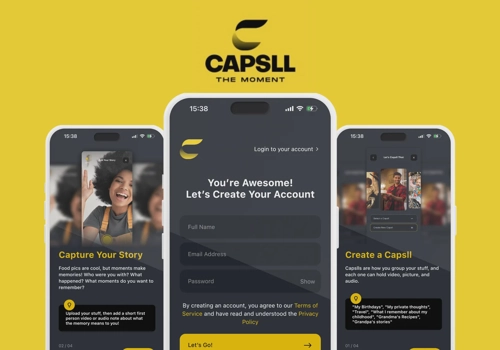 Mobile App Development Package Example: Capsll app: Digital Time Capsules