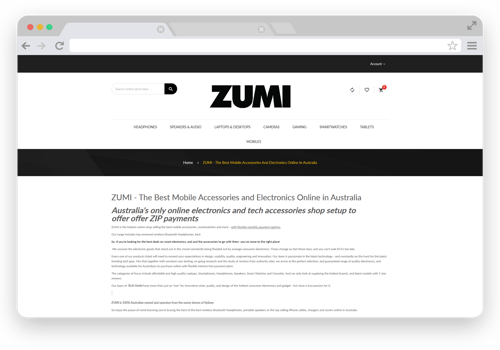 E-Commerce Development Package Example: Zumi
