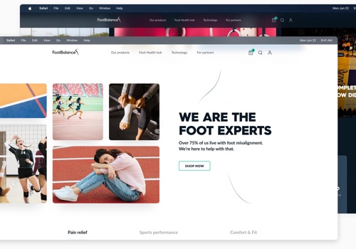 Web Development Package Example: Footbalance | Digital platform