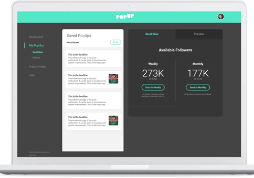 Web Development Package Example: PopUps
