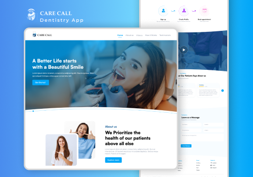 Mobile App Development Package Example: Carecall: Dentistry App