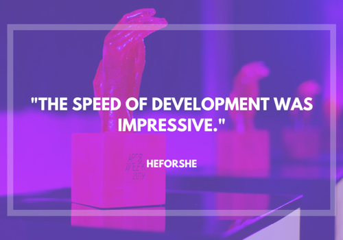 Mobile App Development Package Example: HeForShe Arts Week 2020 AR Mobile App